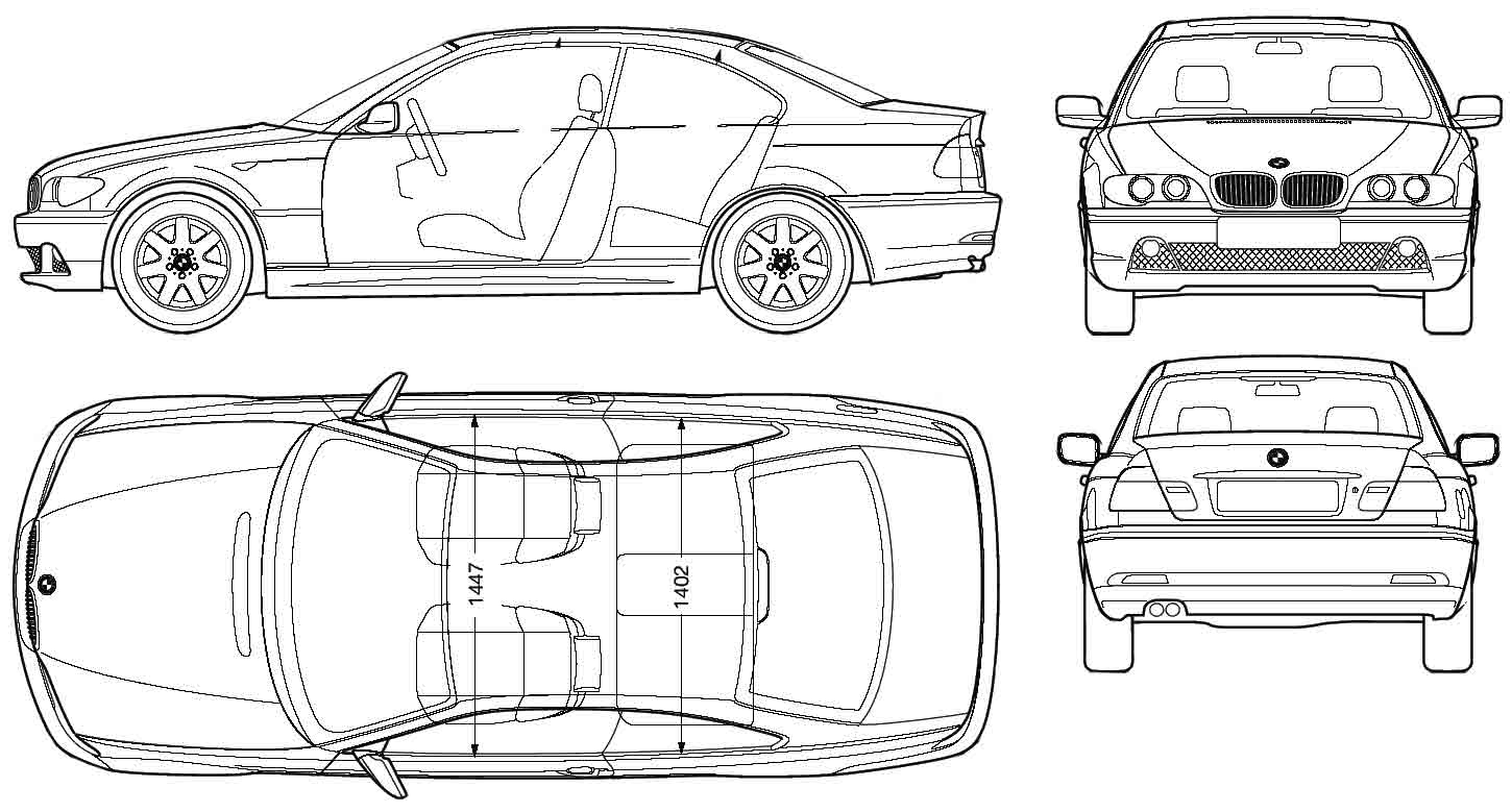 BMW 320i Coupe Blueprint